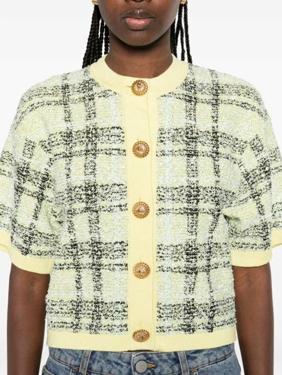 26SS 발망 반팔 티셔츠 GF1SB230KJ56 IJX JAUNE P LE VERT PALE NOIR IJX - BALMAIN