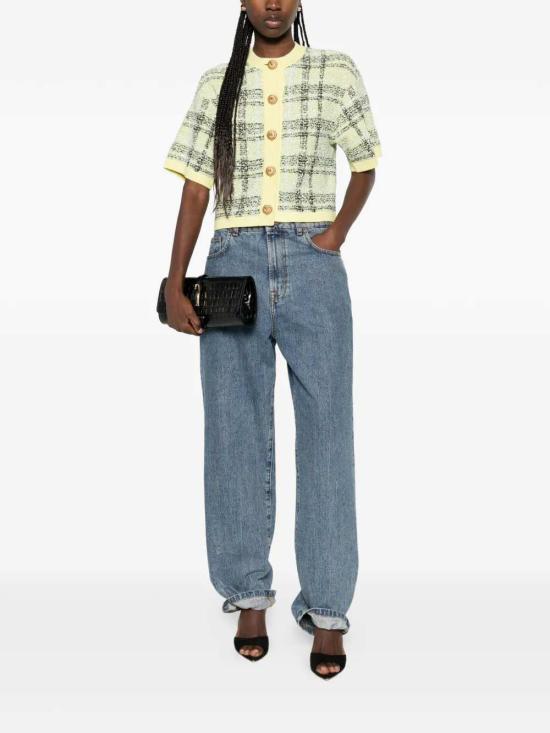 26SS 발망 반팔 티셔츠 GF1SB230KJ56 IJX JAUNE P LE VERT PALE NOIR IJX - BALMAIN