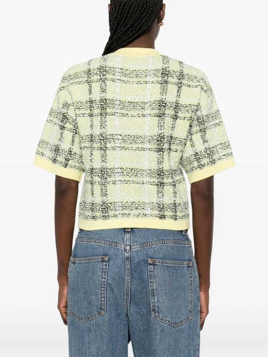 26SS 발망 반팔 티셔츠 GF1SB230KJ56 IJX JAUNE P LE VERT PALE NOIR IJX - BALMAIN