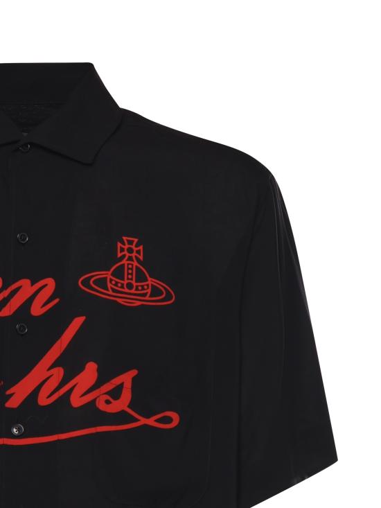 26SS 비비안웨스트우드 반팔 셔츠 2401004K W01CMN401 Black - VIVIENNE WESTWOOD