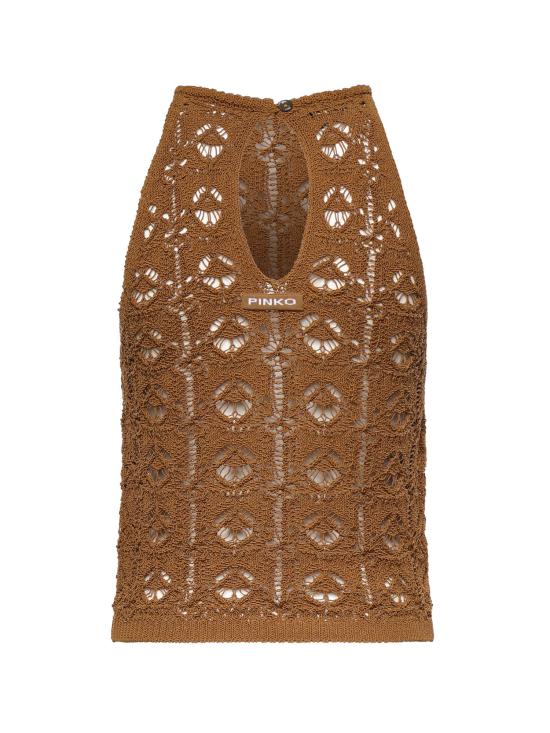 26SS 핑코 긴팔 티셔츠 106863 A3B8L25 Brown - PINKO