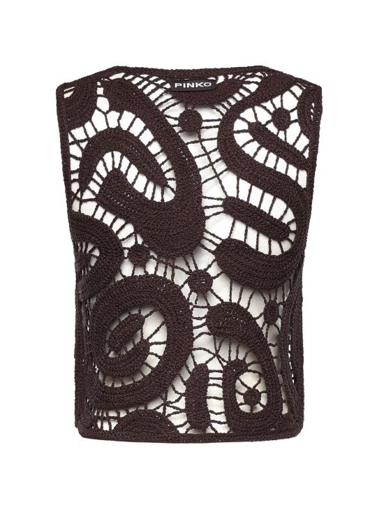 26SS 핑코 반팔 티셔츠 106438 A354M05 Brown - PINKO