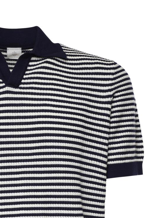 26SS 일레븐티 폴로 티셔츠 M76MAGM56MAG0M037 11 01 Blue WHITE - ELEVENTY