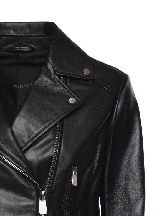 26SS 핑코 가죽 자켓 106247 A32IZ99 Black - PINKO