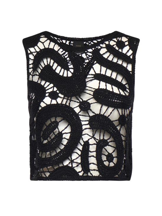 26SS 핑코 반팔 티셔츠 106438 A354Z99 Black