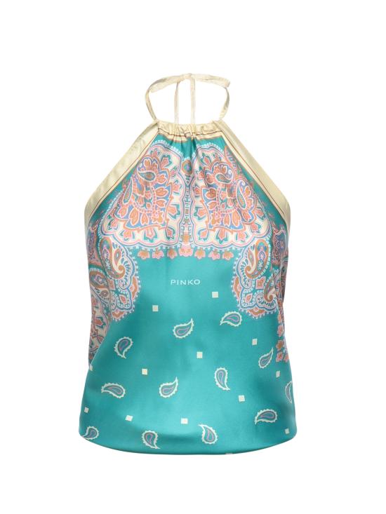 26SS 핑코 긴팔 티셔츠 106732 A38GSZ4 Red