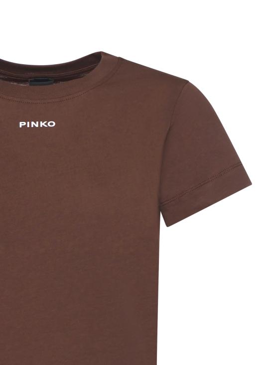 26SS 핑코 반팔 티셔츠 100373 A34FL78 Brown - PINKO