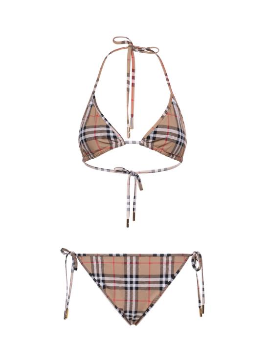 26SS 버버리 빈티지 체크 스트레치 나일론 트라이앵클 비키니 8009008 A5145