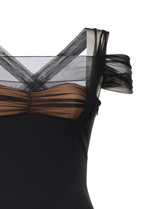 26SS 넨시 도자카 롱 원피스 NDDR3001002100 Black - NENSI DOJAKA