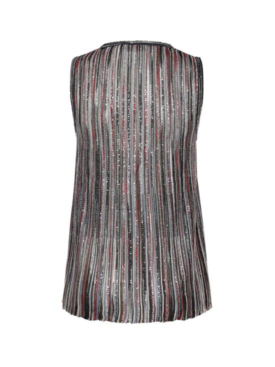 26SS 미소니 긴팔 티셔츠 DS26SK0S BK01H1SMSMB DARKBASE RED BLUTONE - MISSONI