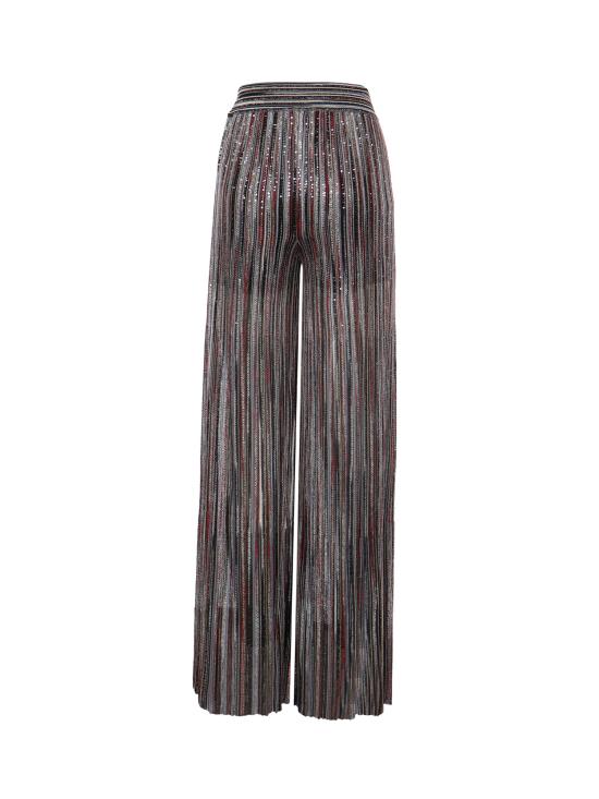 26SS 미소니 팔라초 팬츠 DS26SI0N BK01H1SMSMB Dark Base With Red and Blue - MISSONI