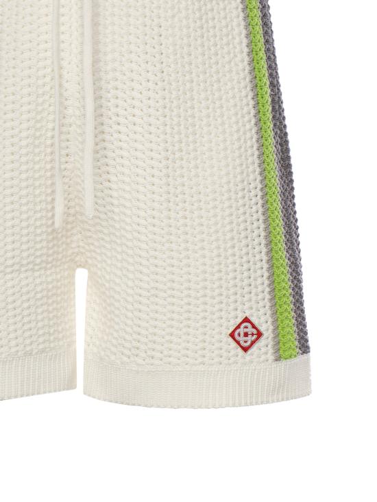 26SS 카사블랑카 숏팬츠 MSP26KW1208 01 White - CASABLANCA