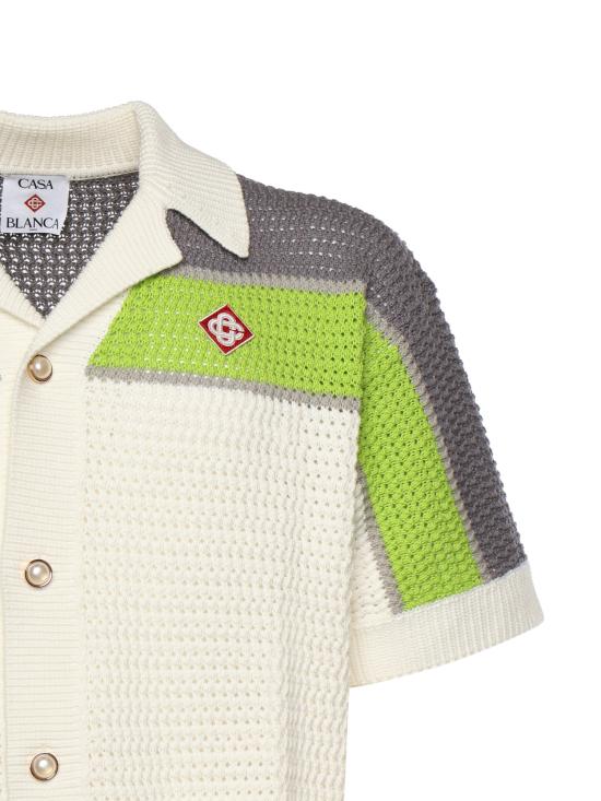 26SS 카사블랑카 반팔 셔츠 MSP26KW1207 01 White - CASABLANCA