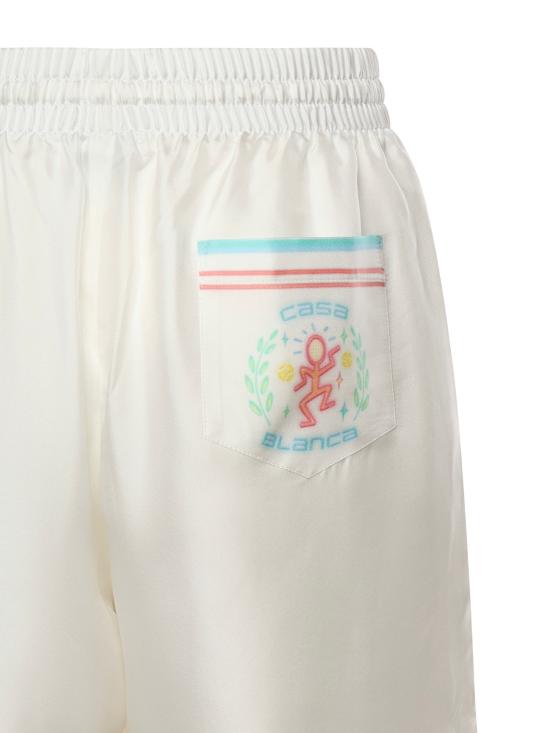 26SS 카사블랑카 숏팬츠 MSP26TR339 01 White - CASABLANCA