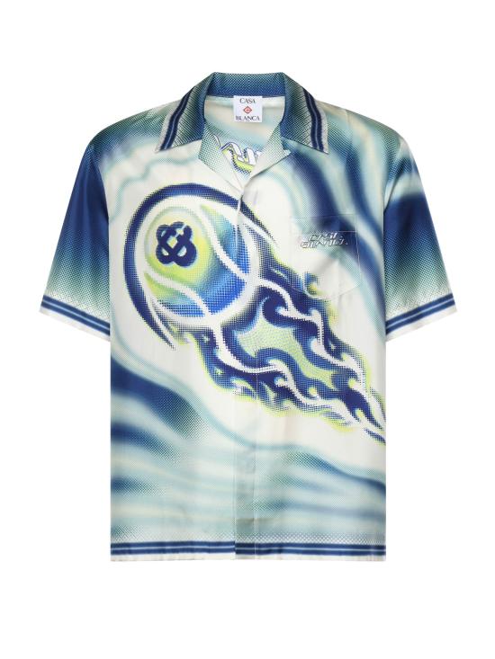 26SS 카사블랑카 반팔 셔츠 MSP26SH003 06 Blue