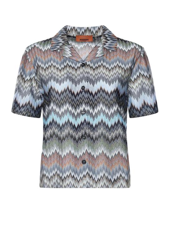 26SS 미소니 셔츠 DS26SJ03 BR014TS91RM MULTICOLOR BLUE TONE