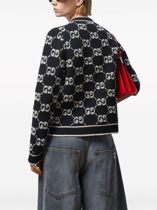 26SS 구찌 GG 울 부클 자카드 가디건 713300XKCNA 1289 PRINTED - GUCCI