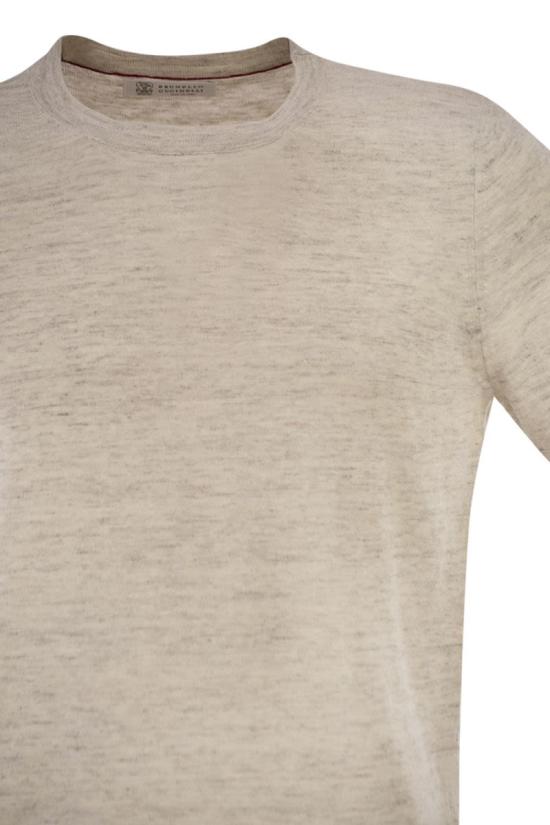 26SS 브루넬로 쿠치넬리 반팔 티셔츠 M2L00340 C2438 BEIGE O TAN - BRUNELLO CUCINELLI