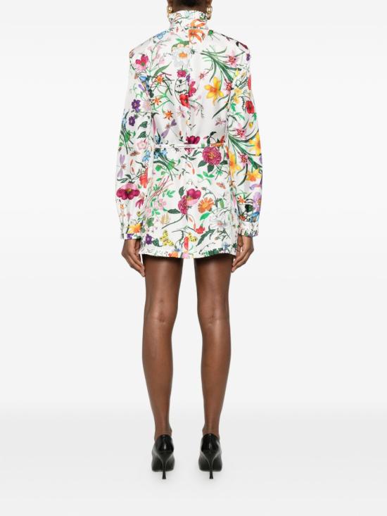 26SS 구찌 플로라 프린티드 실크 트윌 미니 드레스 864362ZAUU89413 MULTICOLOUR - GUCCI