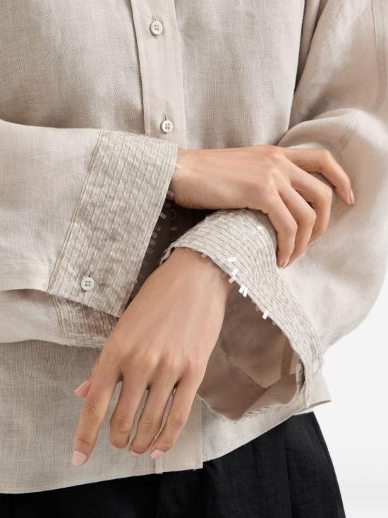 26SS 브루넬로 쿠치넬리 셔츠 MA698RH316C4664 BEIGE - BRUNELLO CUCINELLI