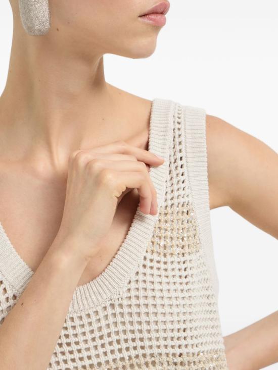 26SS 브루넬로 쿠치넬리 미디 원피스 M58772A90CLH85 BEIGE - BRUNELLO CUCINELLI