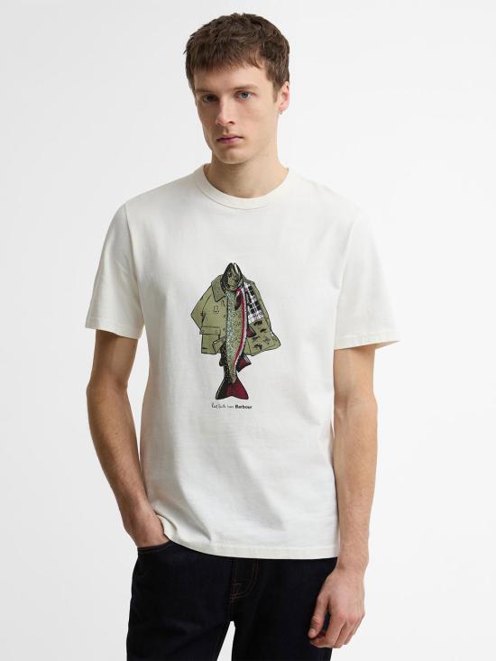 26SS 바버 반팔 티셔츠 MTS1612 WH32 WHITE - BARBOUR