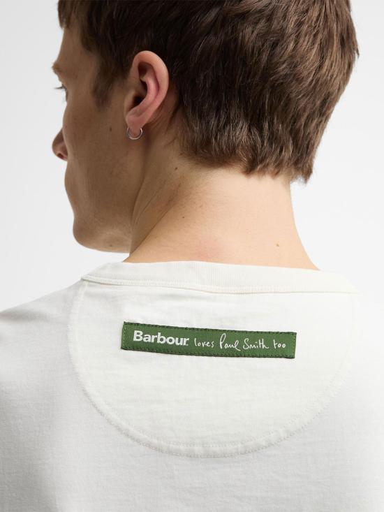 26SS 바버 반팔 티셔츠 MTS1612 WH32 WHITE - BARBOUR