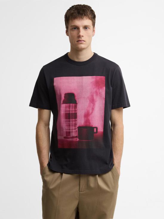 26SS 바버 반팔 티셔츠 MTS1614 NY74 BLUE - BARBOUR