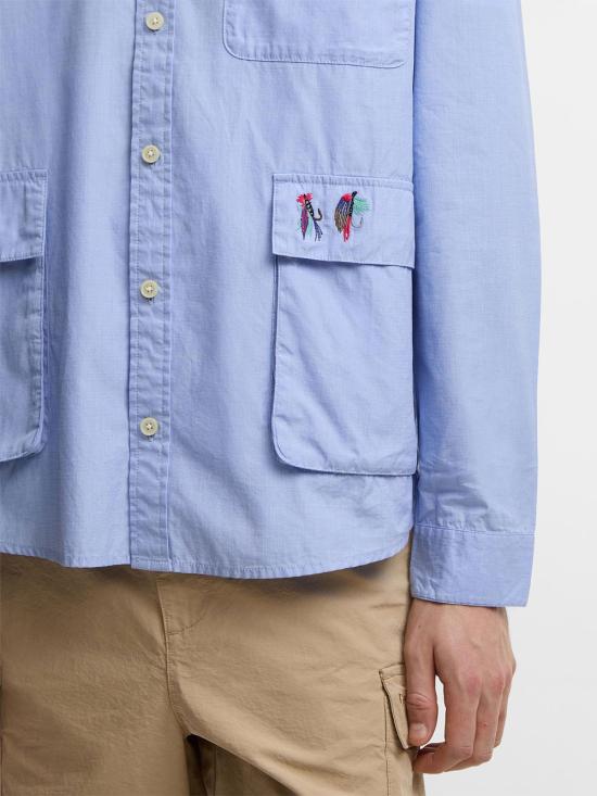 26SS 바버 긴팔 셔츠 MSH5782 BL54 BLUE - BARBOUR