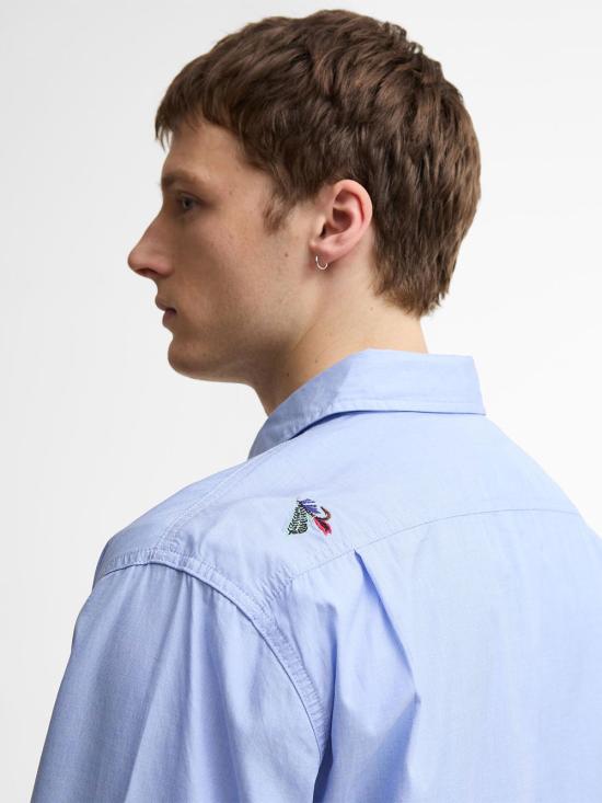 26SS 바버 긴팔 셔츠 MSH5782 BL54 BLUE - BARBOUR