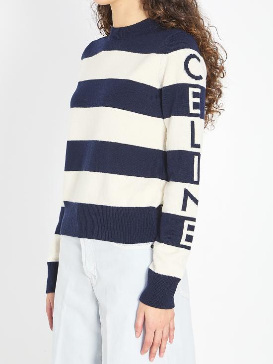  셀린느 울 캐시미어 크루넥 스웨터 RY0RL2I93GHM4 blue - CELINE