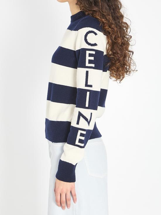  셀린느 울 캐시미어 크루넥 스웨터 RY0RL2I93GHM4 blue - CELINE