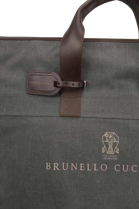 26SS 브루넬로 쿠치넬리 카프스킨 슈트 케이스 MWN4CU390 CAW48 DARK GREY - BRUNELLO CUCINELLI