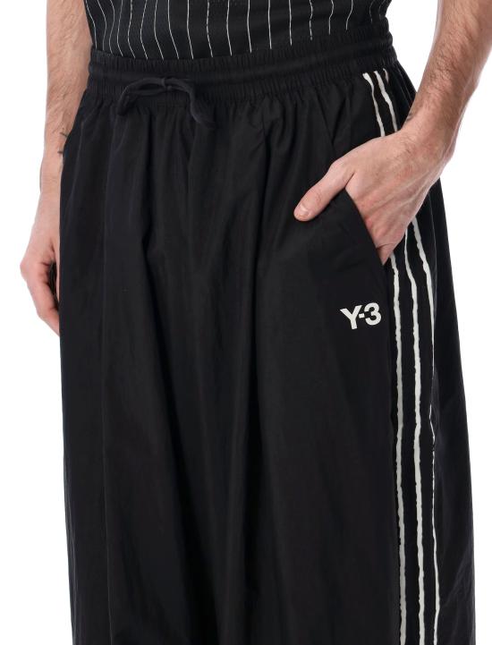 26SS 와이쓰리 로우 엣지 3 스트라이프 와이드 팬츠 KF1192 BLK BLACK - Y-3