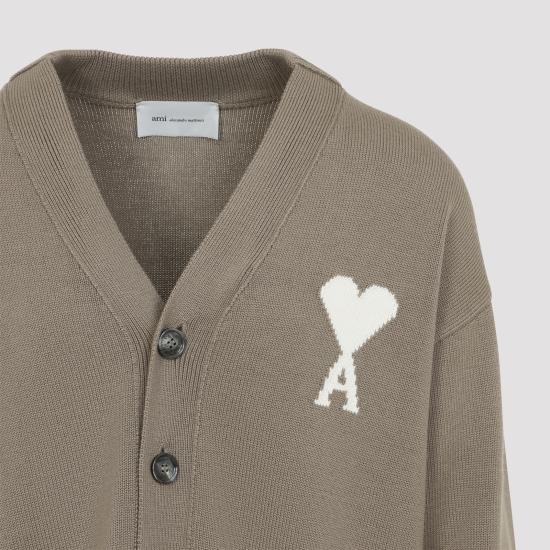 26SS 아미 울 드 하트 가디건 UKC380KN0156 A117 BEIGE TAUPE - AMI