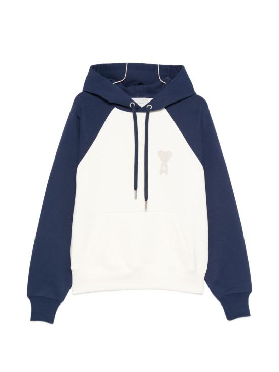 26SS 아미 후드 티셔츠 USW782747 A027 WHITE NAVY