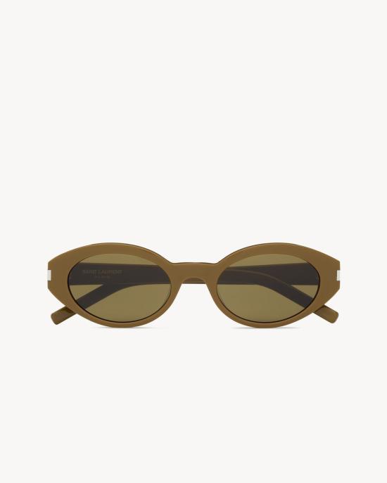 25FW 생로랑 선글라스 714794Y9956 2512 BROWN BROWN - SAINT LAURENT