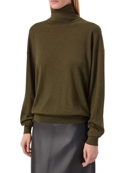 25FW 생로랑 울 터틀넥 스웨터 850331Y76GM 2370 KAKI - SAINT LAURENT