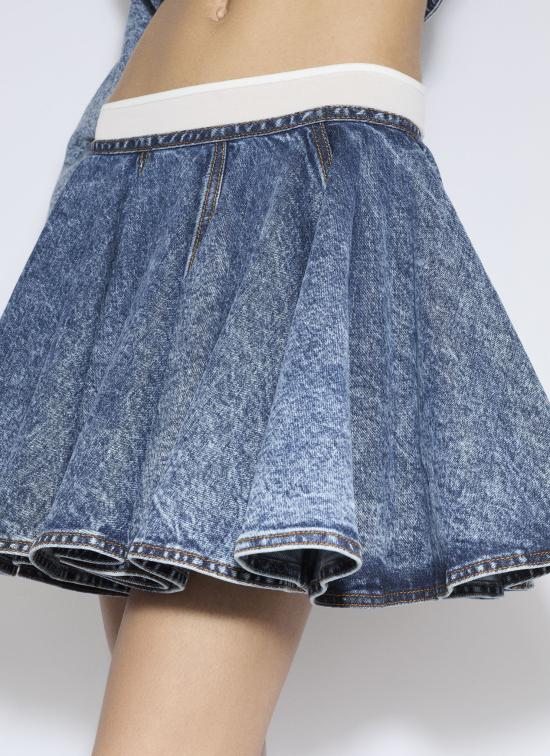 25SS 알라이아 숏 스커트 AA9J2322T535A 524 BLEU NEIGE - ALAIA