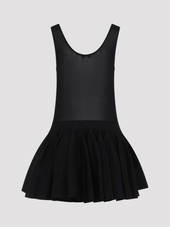 26SS 알라이아 미디 원피스 AA9R2647K044A 995 NOIR ALAIA - ALAIA