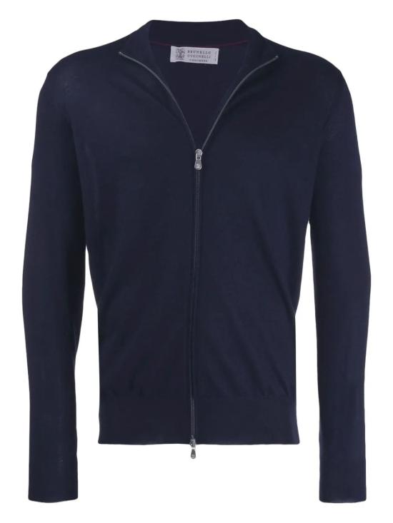 25FW 브루넬로 쿠치넬리 캐시미어와 실크 가디건 M2300106 CW425 NAVY