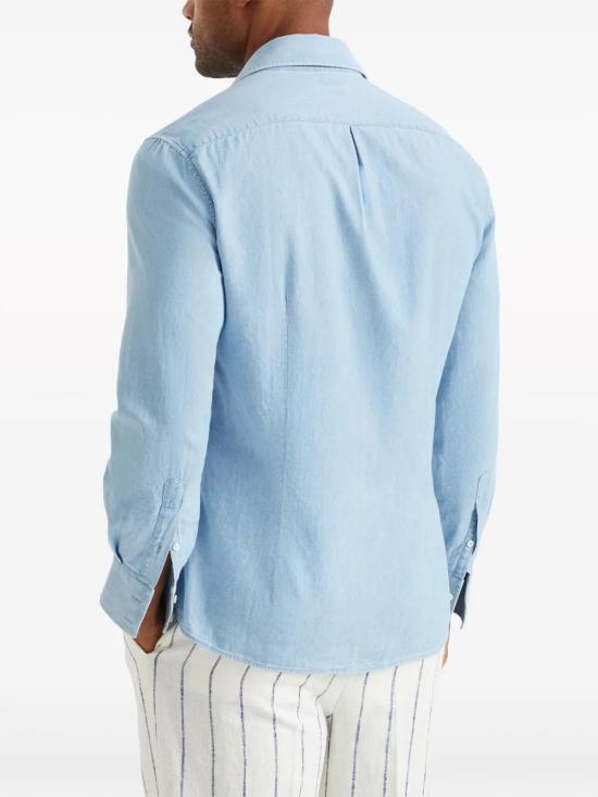 25FW 브루넬로 쿠치넬리 긴팔 셔츠 MW6861718 C011 BLU COLORATO - BRUNELLO CUCINELLI