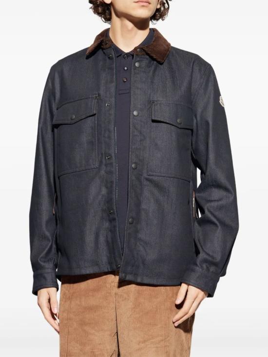 25FW 몽클레어 긴팔 셔츠 K20912F00024598X1 76C DARK BLUE - MONCLER