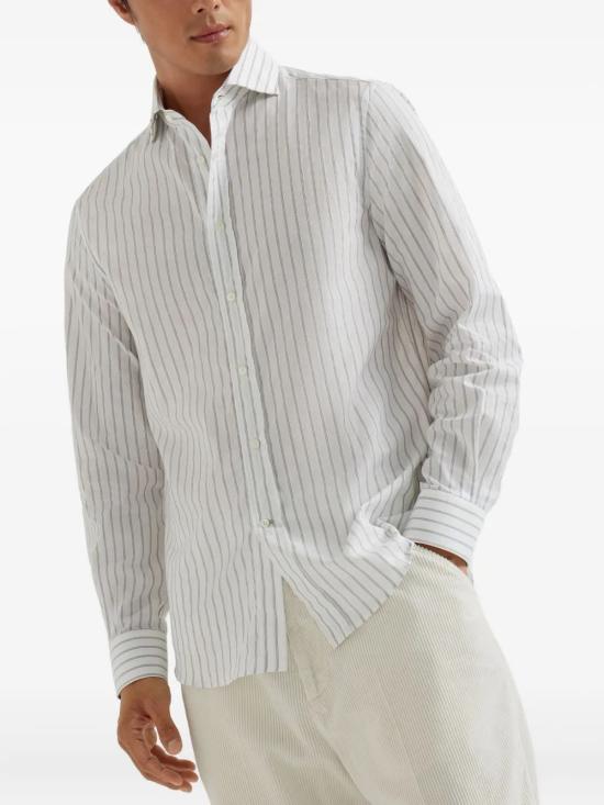 25FW 브루넬로 쿠치넬리 긴팔 셔츠 MM6360627 C016 - BRUNELLO CUCINELLI