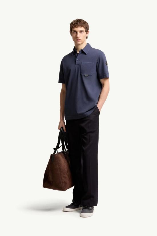 26SS 몽클레어 반팔 티셔츠 L10918A0001189BC7 76I DARK BLUE - MONCLER