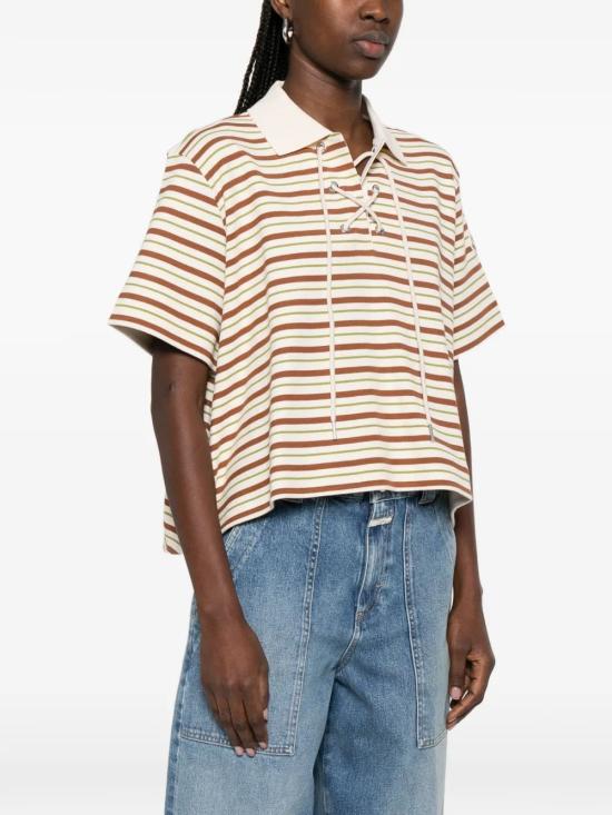 26SS 몽클레어 스트라이프 코튼 폴로 셔츠 L10938A0000289BCK F02 LIGHT BEIGE - MONCLER