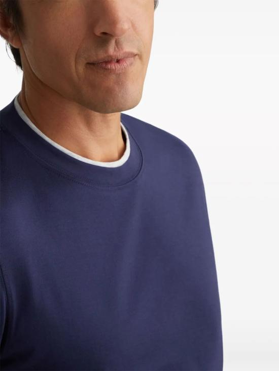 25FW 브루넬로 쿠치넬리 자수 로고 티셔츠 M0B137427 CKB21 - BRUNELLO CUCINELLI