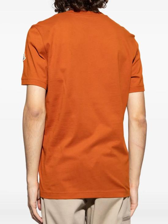 25FW 몽클레어 반팔 티셔츠 K20918C0006489AHD 383 DARK ORANGE - MONCLER