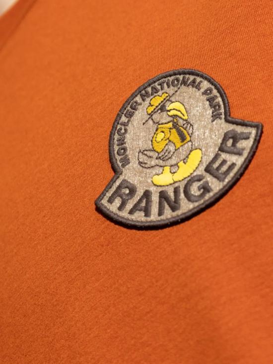 25FW 몽클레어 반팔 티셔츠 K20918C0006489AHD 383 DARK ORANGE - MONCLER