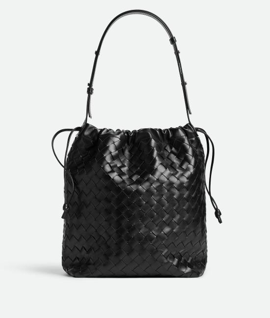 25FW 보테가베네타 인트레치아토 비블리오테카 버킷백 836020V2HL1 8803 BLACKSILVER 8803 BLACK SILVER - BOTTEGA VENETA